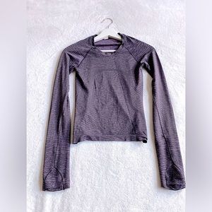 Lululemon Long Sleeve Purple Patterned Top